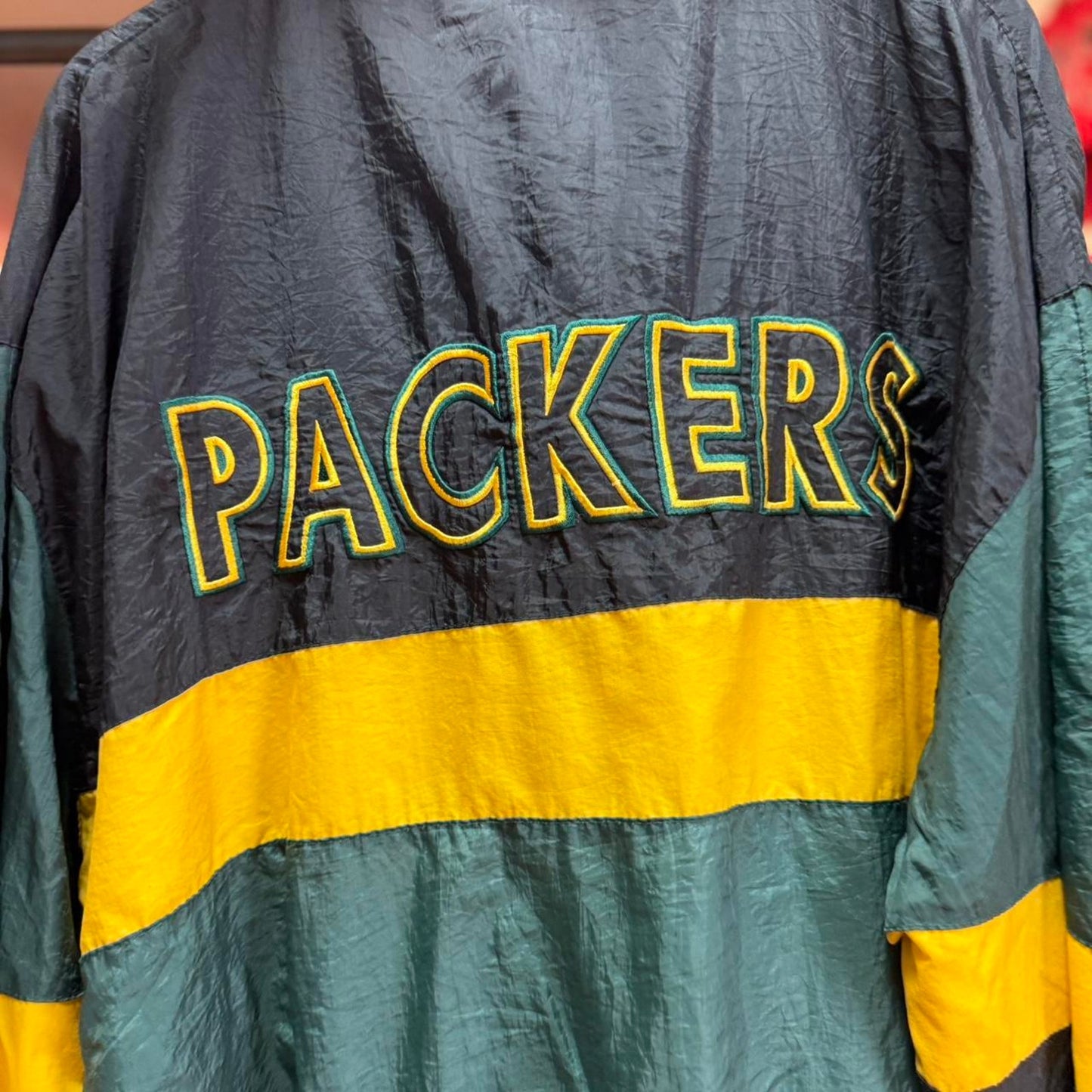 Vintage 90s Green Bay Packers Windbreaker Jacket