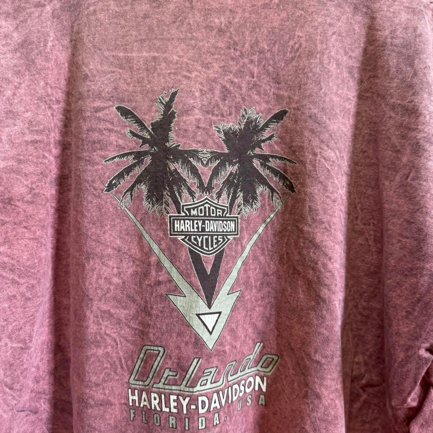 Vintage 90s Harley Davidson Motorcycles Marble Dye Biker T-Shirt