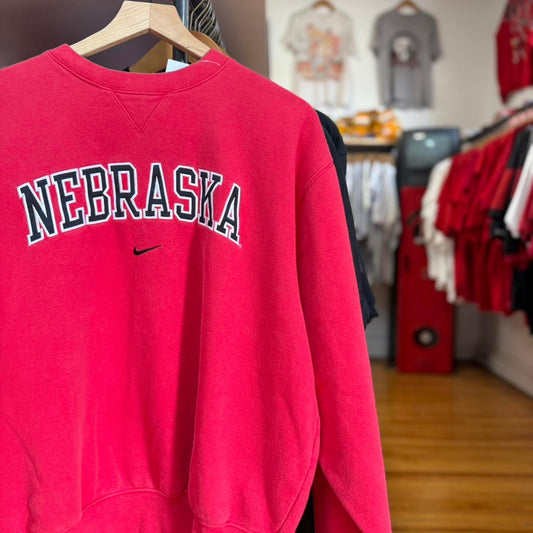 Vintage 90s Nebraska Huskers Nike Center Swoosh Crewneck - Medium