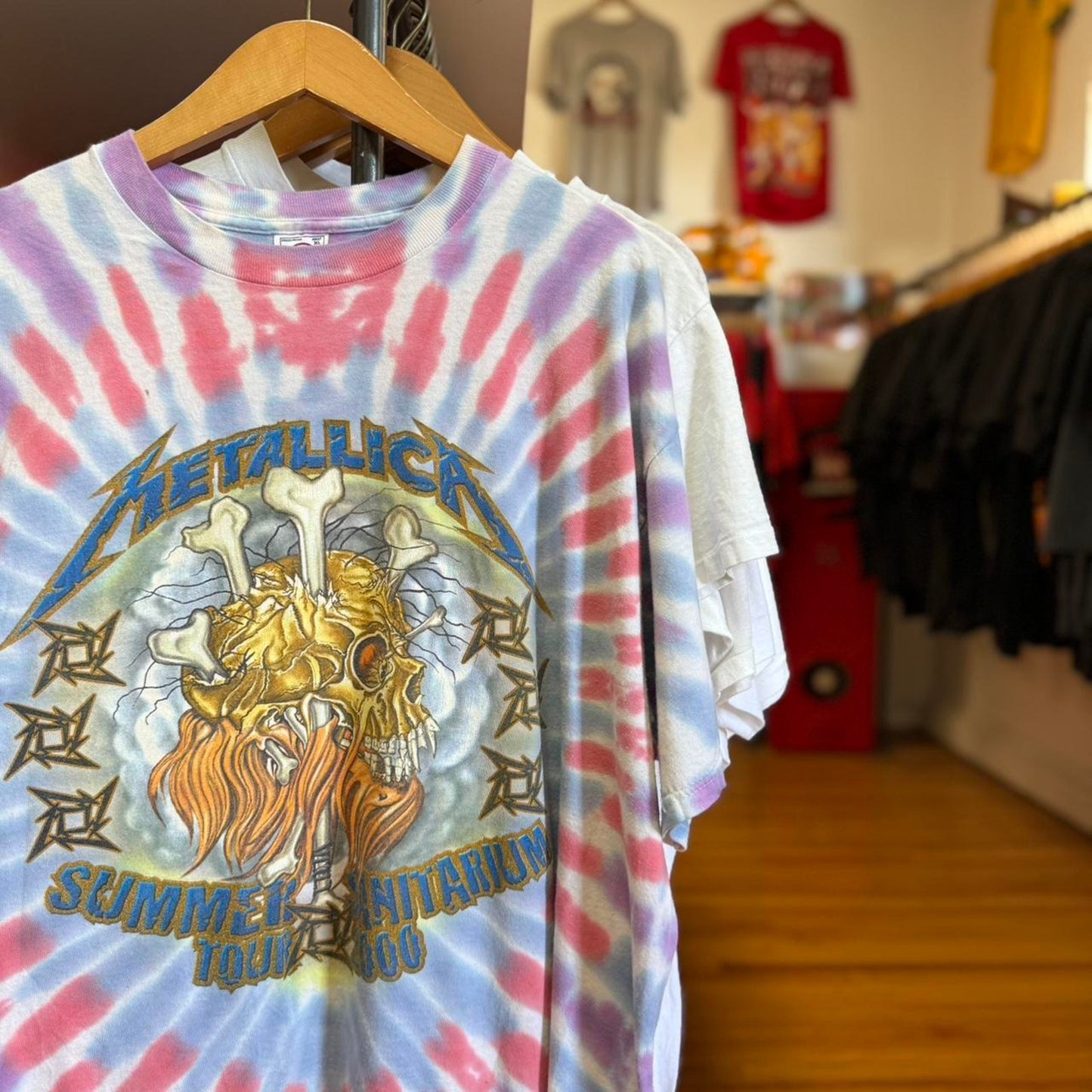 Vintage 2000 Metallica Summer Sanitarium Tie Dye Koran Band T-Shirt