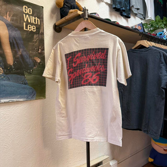 Vintage 80s Stock Car Racing Race Car T-Shirt - Large