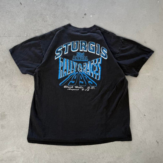 Vintage 1993 Sturgis Black Hills Classic Motorcycle Biker T-Shirt - X-Large