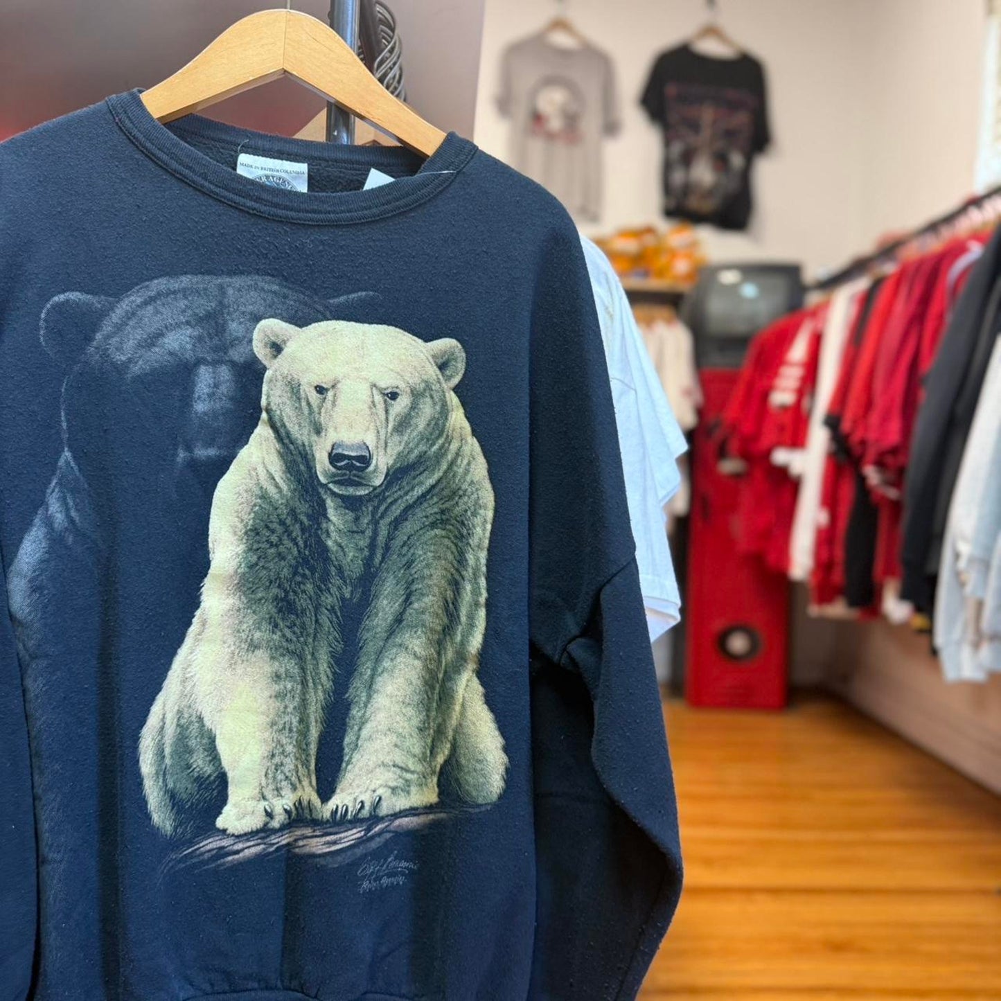 Vintage 90s Polar Bear Animal Crewneck - X-Large