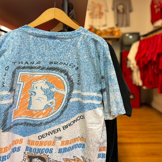 Vintage 90s Denver Broncos NFL AOP T-Shirt