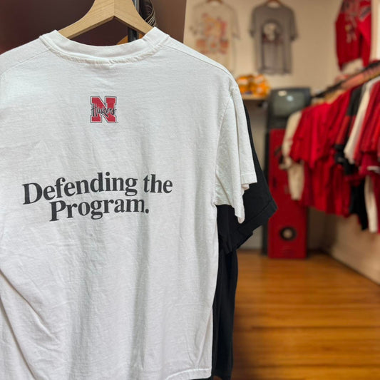 Vintage 90s Nebraska Huskers CBS Football T-Shirt - Large