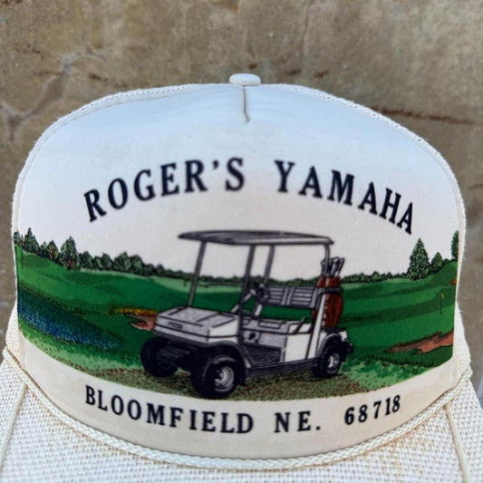 Vintage 90s Roger’s Yamaha Golf Cart Golfing Trucker Cap
