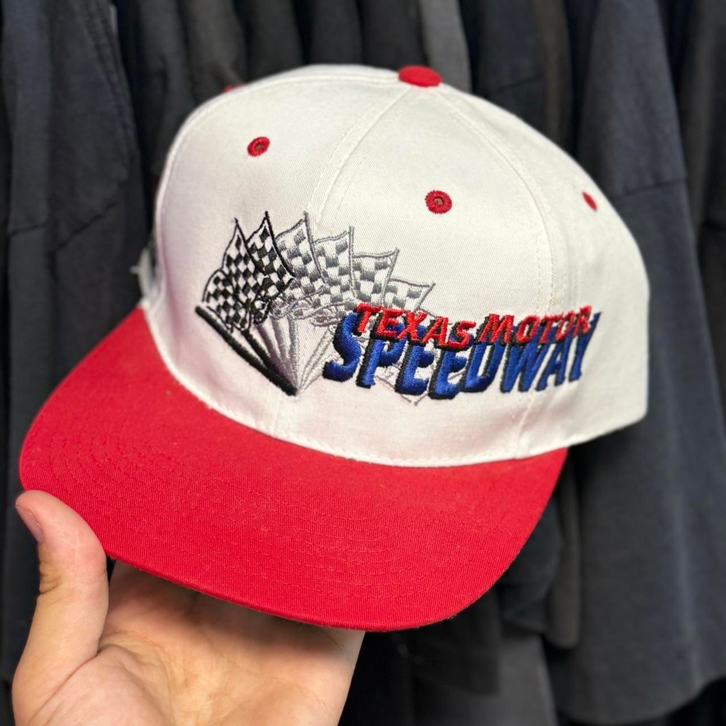 Vintage 90s Texas Motor Speedway NASCAR Racing Race Car Snapback