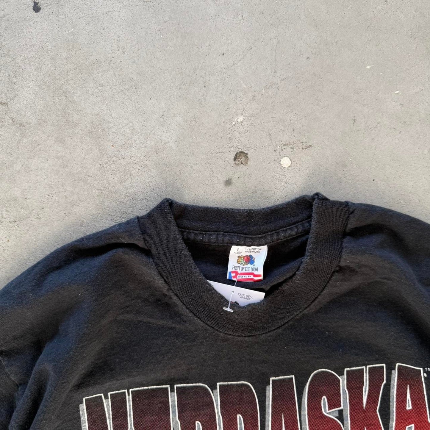 Vintage 90s Nebraska Huskers Back to Back National Champions Trophy T-Shirt - Large