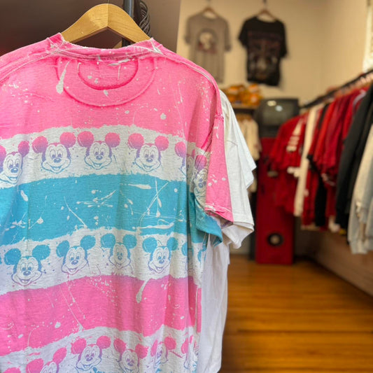 Vintage 90s Mickey Mouse AOP Disney T-Shirt - Large