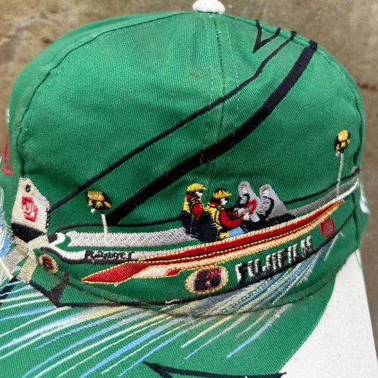 Vintage Fishing Boat Embroidered Cap