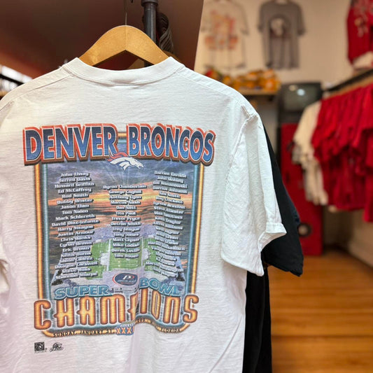Vintage 90s Denver Broncos Super Bowl Champions Caricature T-Shirt
