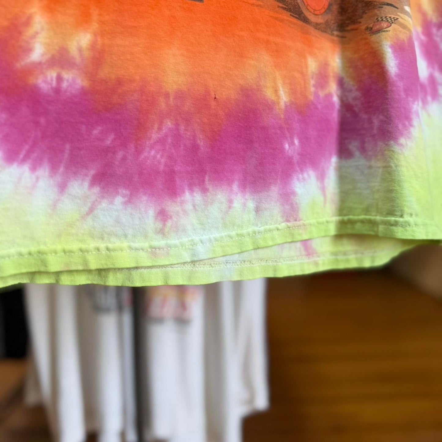 Vintage 90s NASCAR Racing Race Car Looney Tunes Tie Dye T-Shirt
