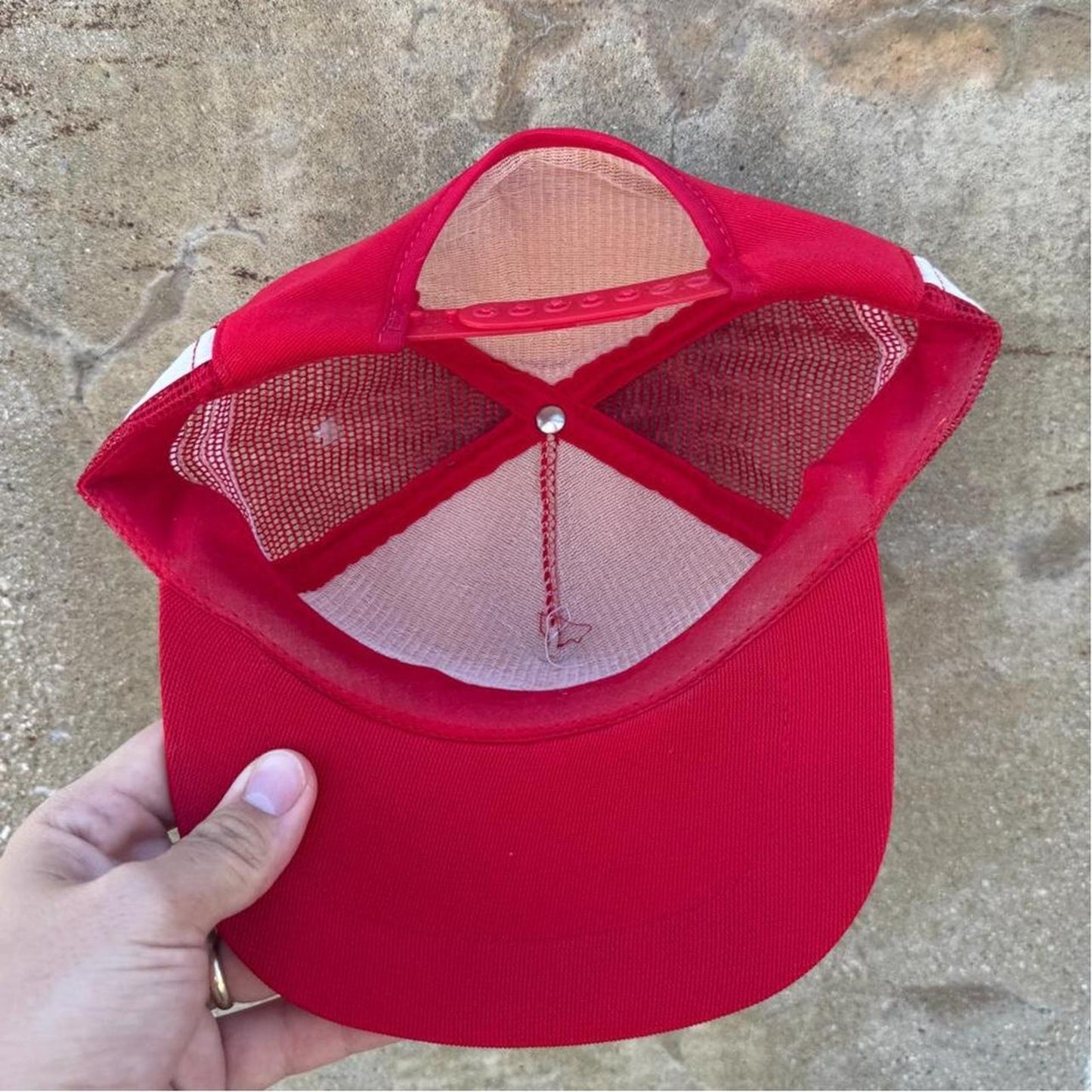 Vintage 80s Nebraska Power Huskers Three Stripe Trucker Snapback