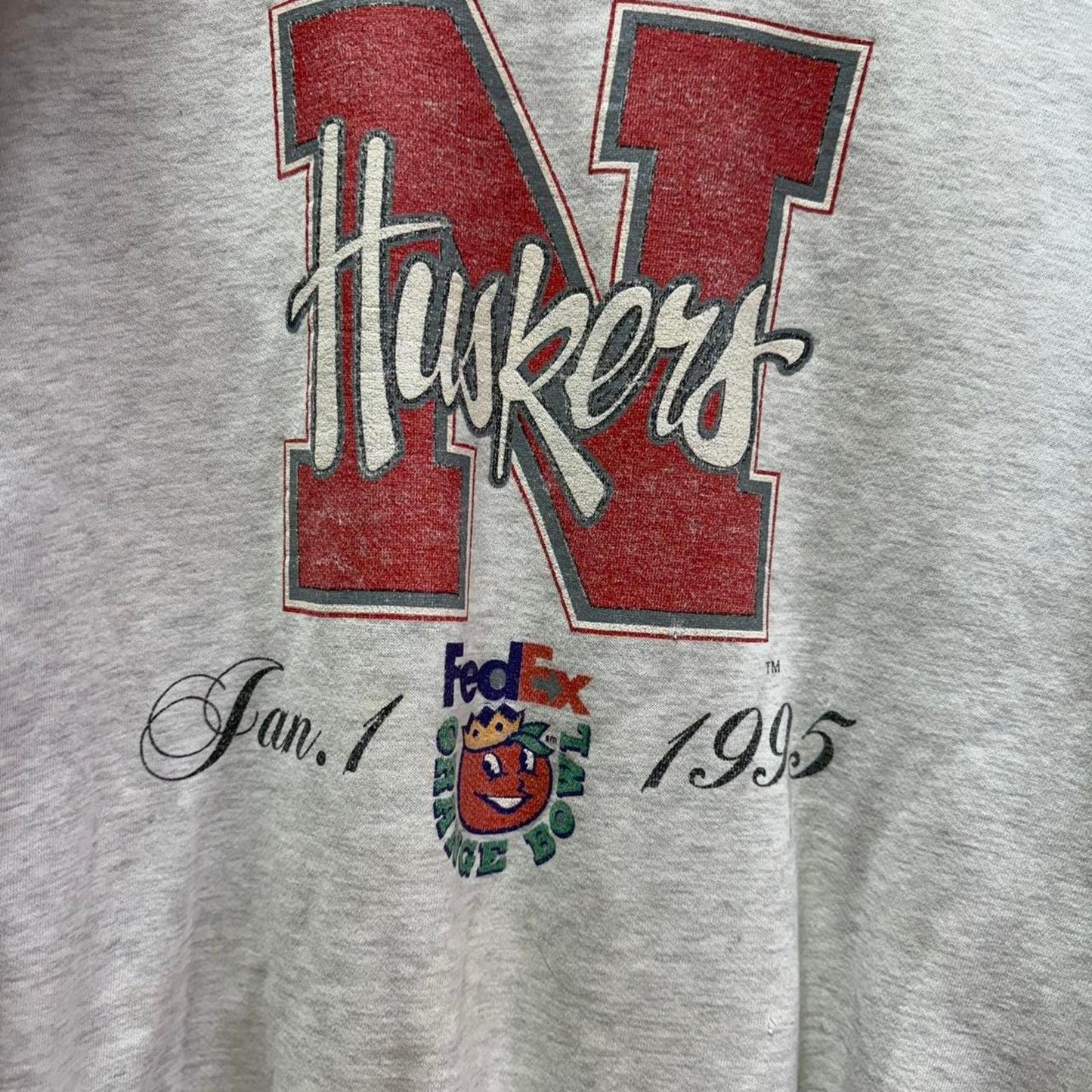 Vintage 1995 Nebraska Huskers FedEx Orange Bowl Crewneck