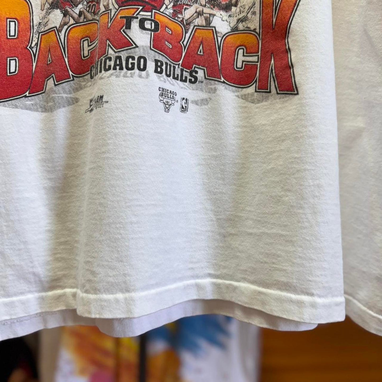Vintage 90s Chicago Bulls Back 2 Back Champs NBA T-Shirt