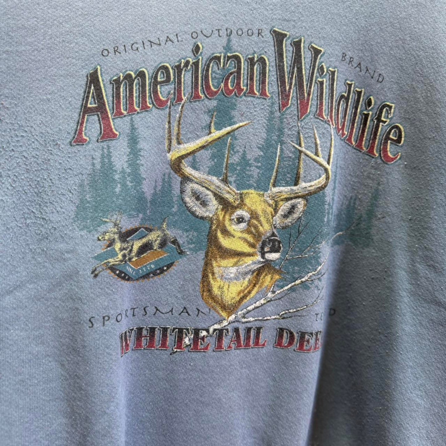 Vintage 90s American Wildlife Animal Nature Deer Crewneck