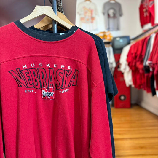 Vintage 90s Nebraska Huskers Lee Football Crewneck