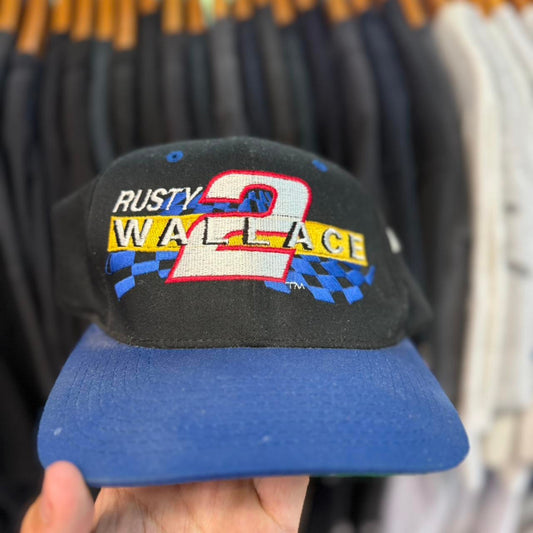 Vintage 90s Rusty Wallace NASCAR Racing Race Car Snapback