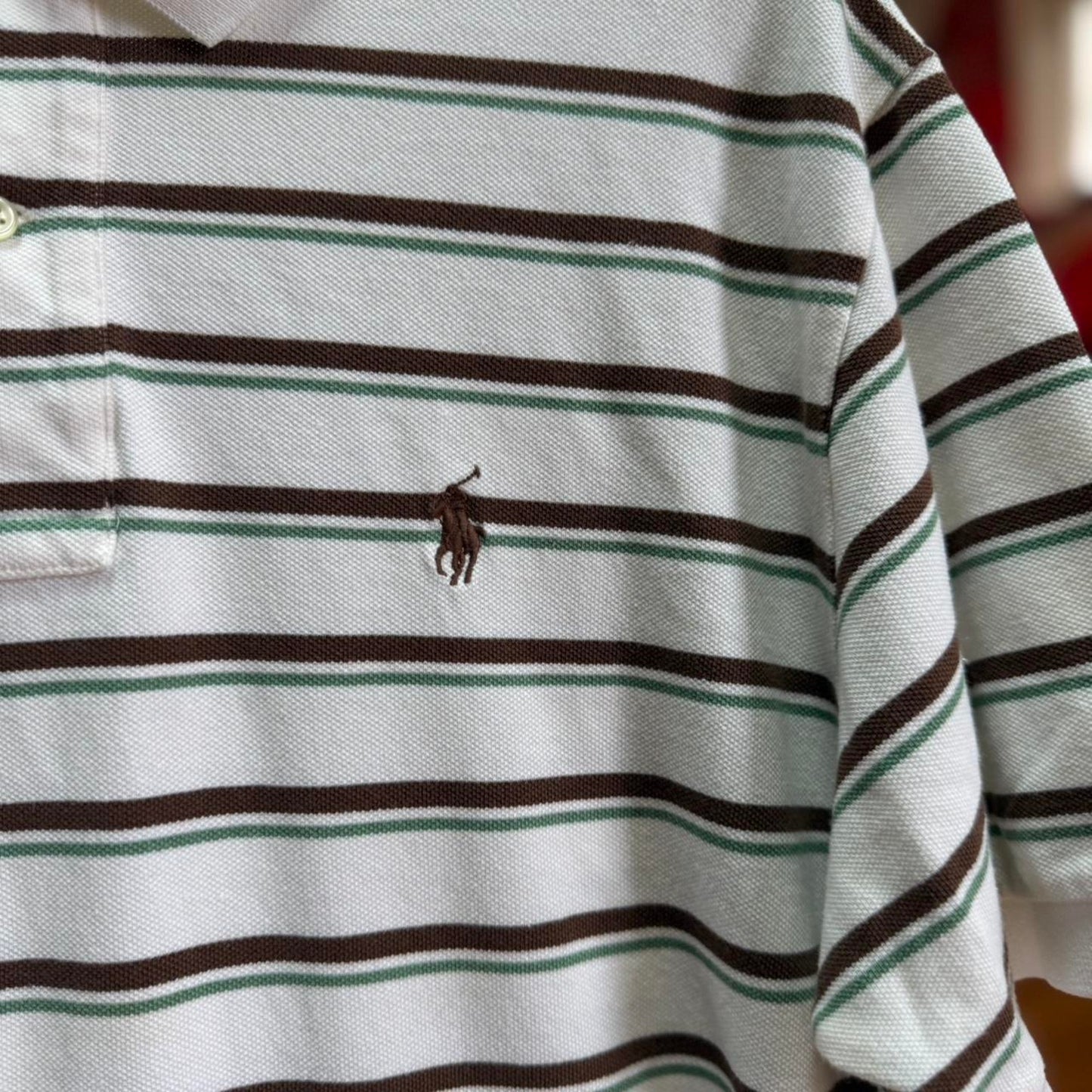 Vintage 90s Polo Ralph Lauren Striped Polo Shirt - Large