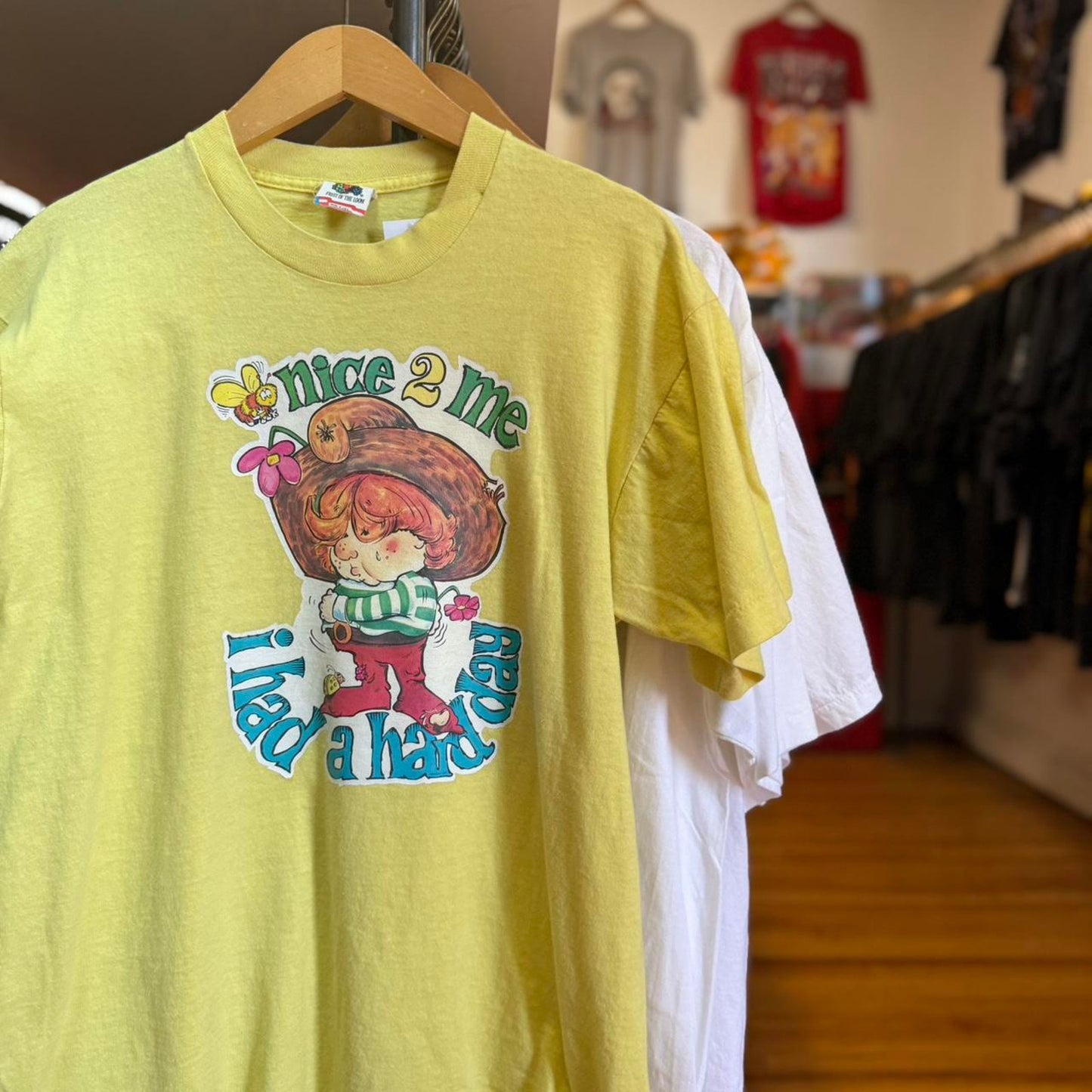 Vintage Be Nice to Me I had a Bad Day Cartoon T-Shirt
