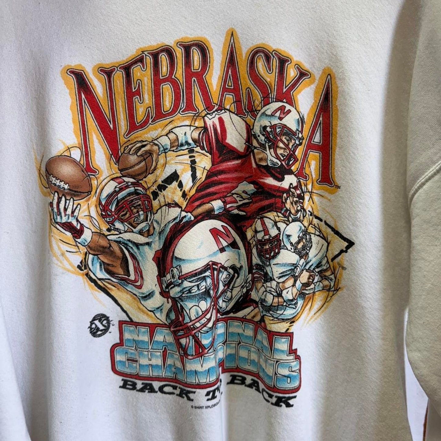Vintage 90s Nebraska Huskers National Champions Xplosion Crewneck