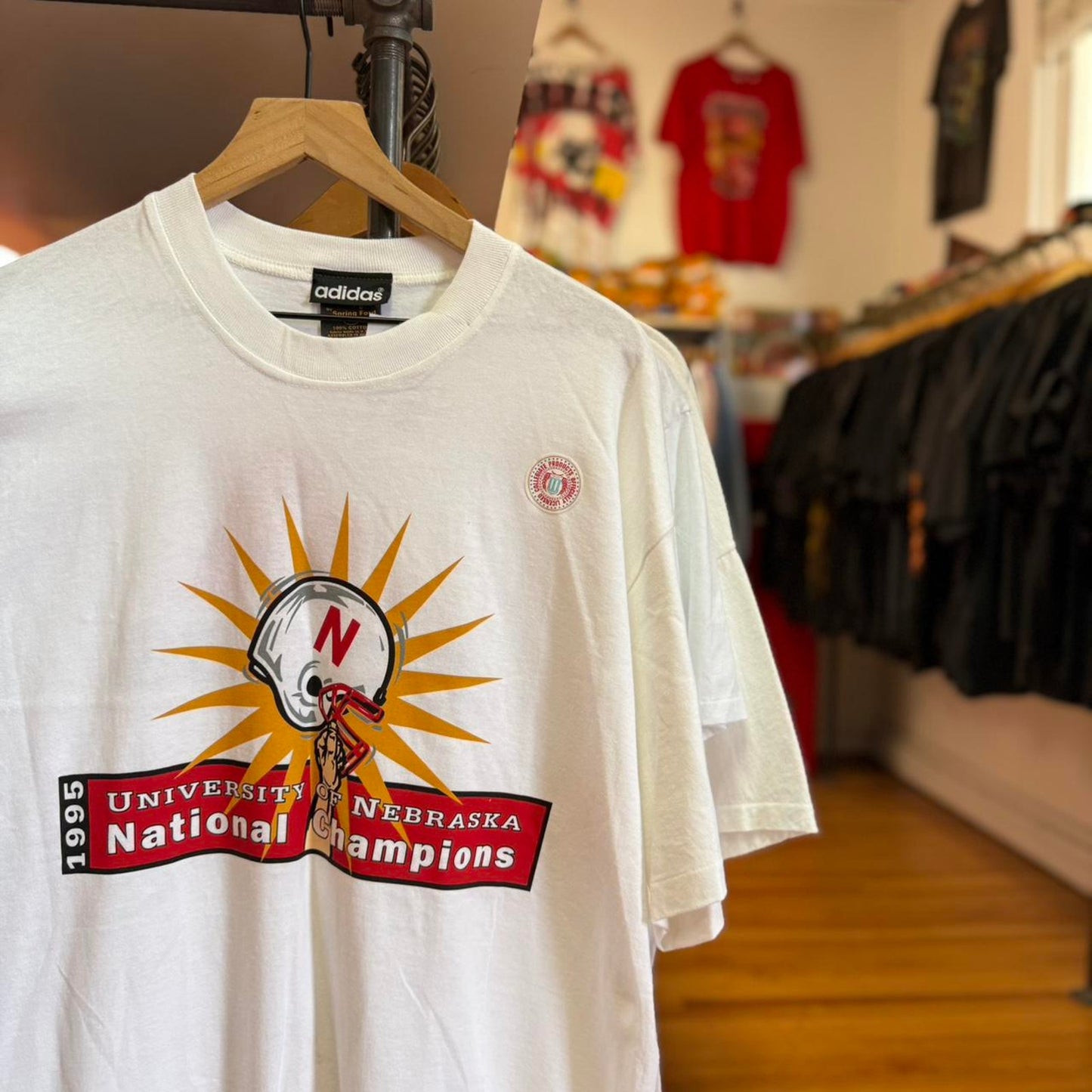 Vintage 90s Nebraska Huskers National Championship Adidas T-Shirt