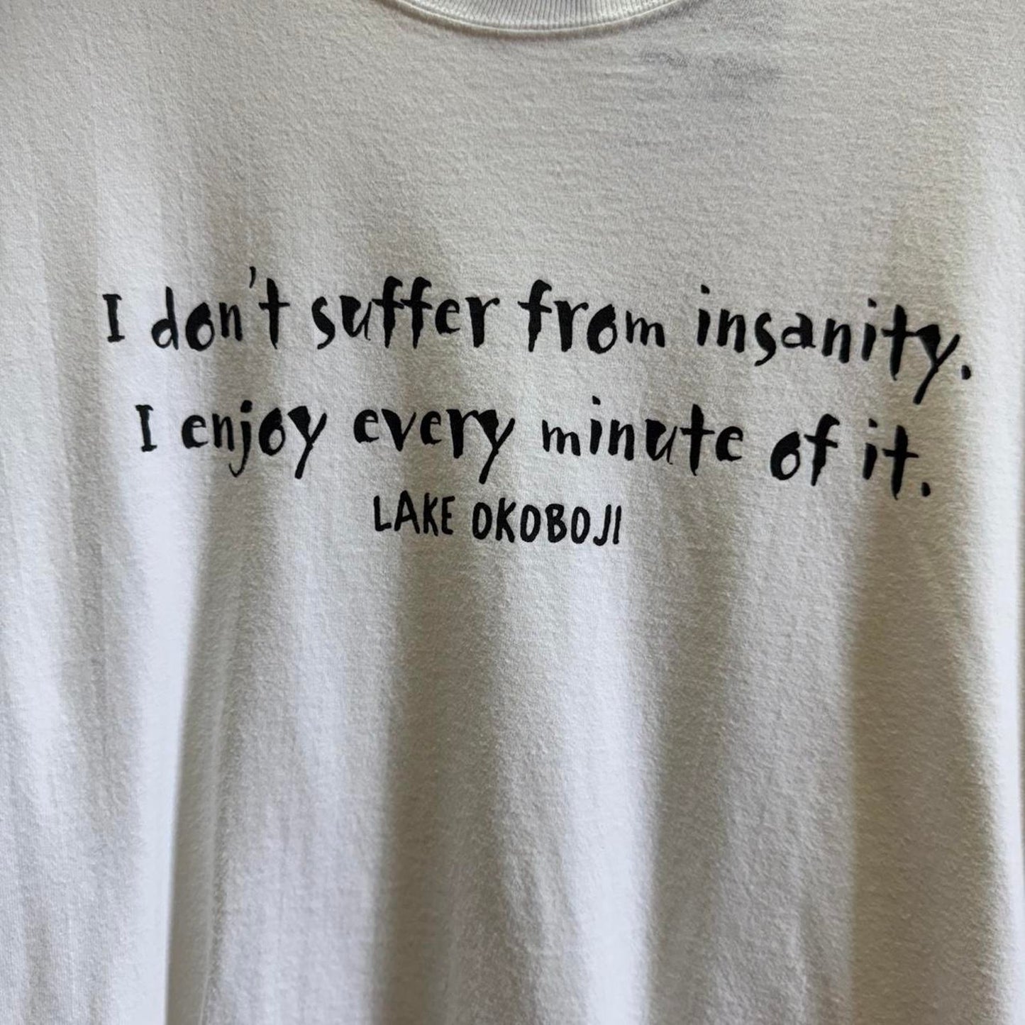 Vintage 90s Suffer from Insanity Text Humor T-Shirt