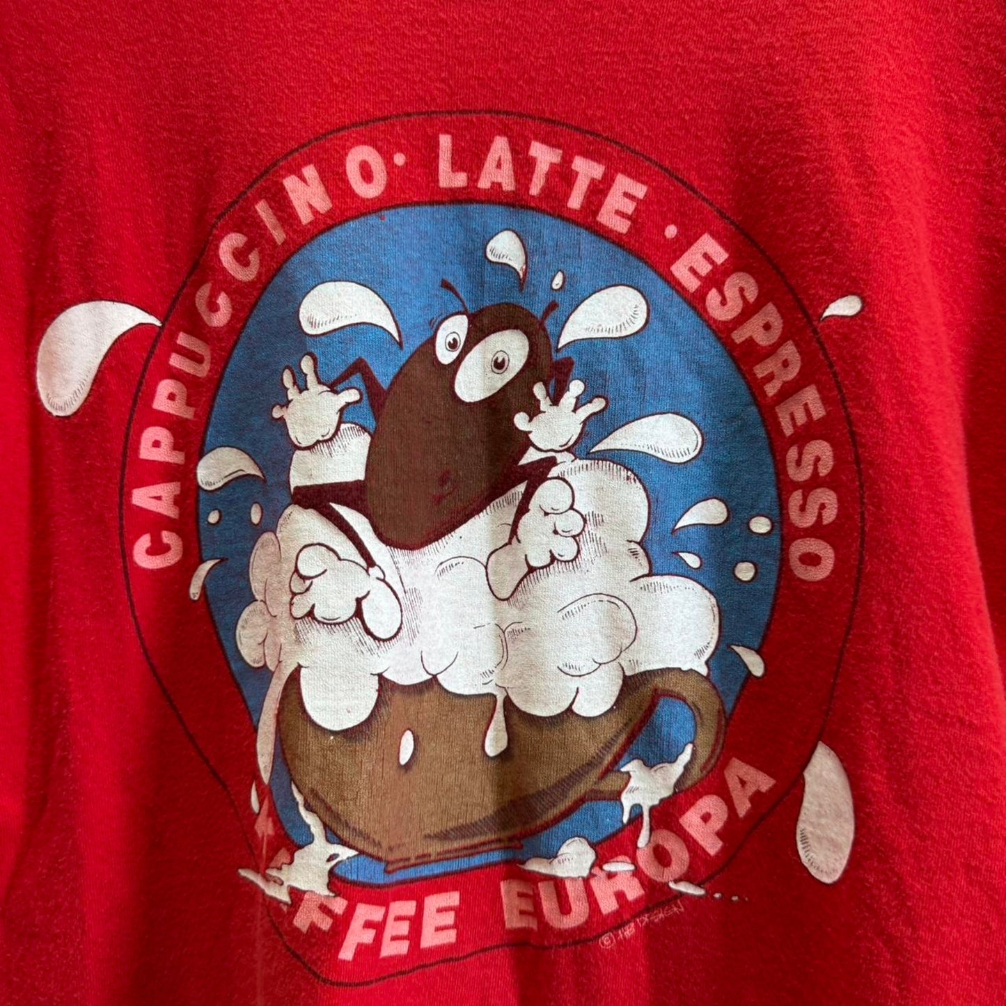 Vintage 90s Coffee Europa Cappuccino Espresso T-Shirt