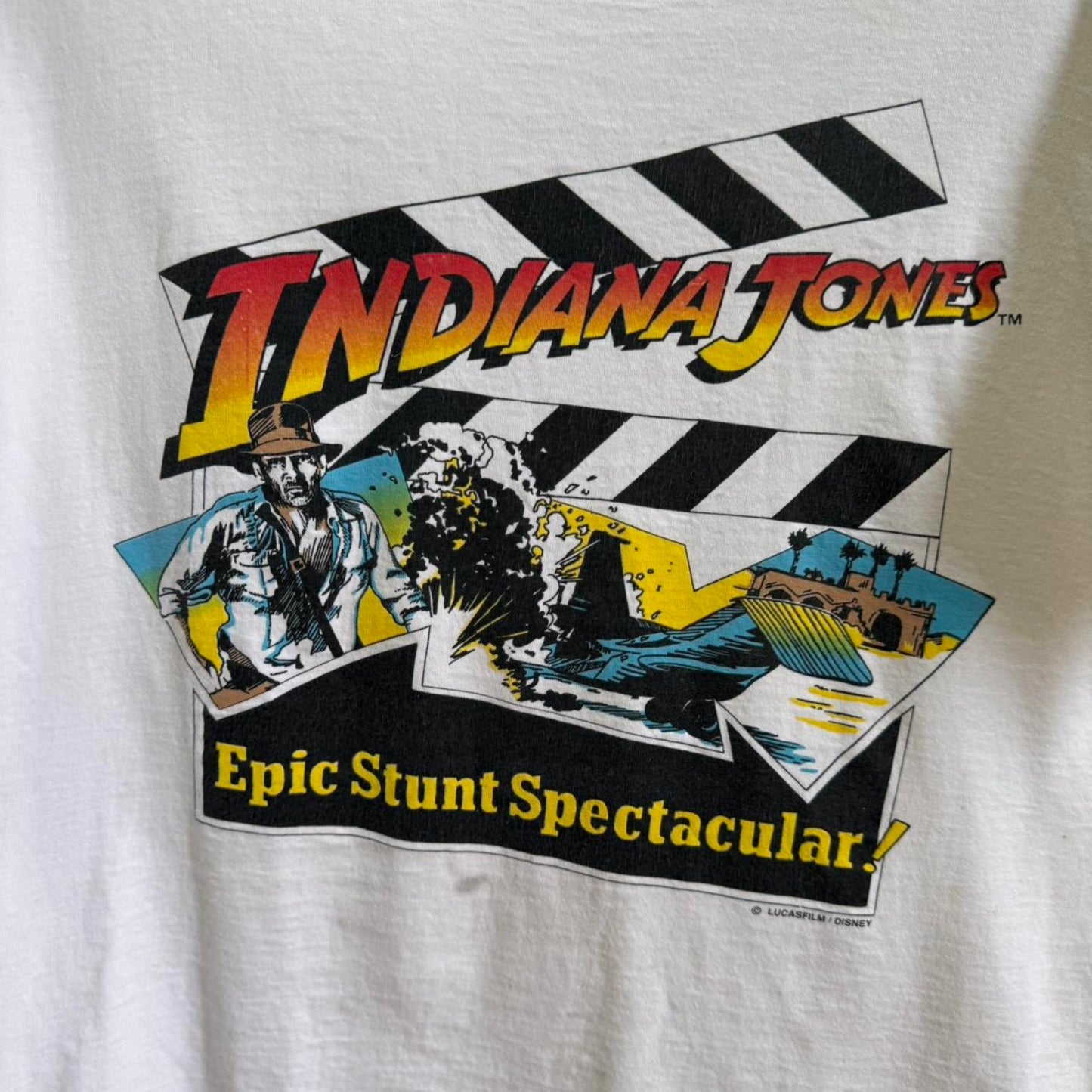 Vintage 90s Indiana Jones Epic Stunt Spectacular T-Shirt