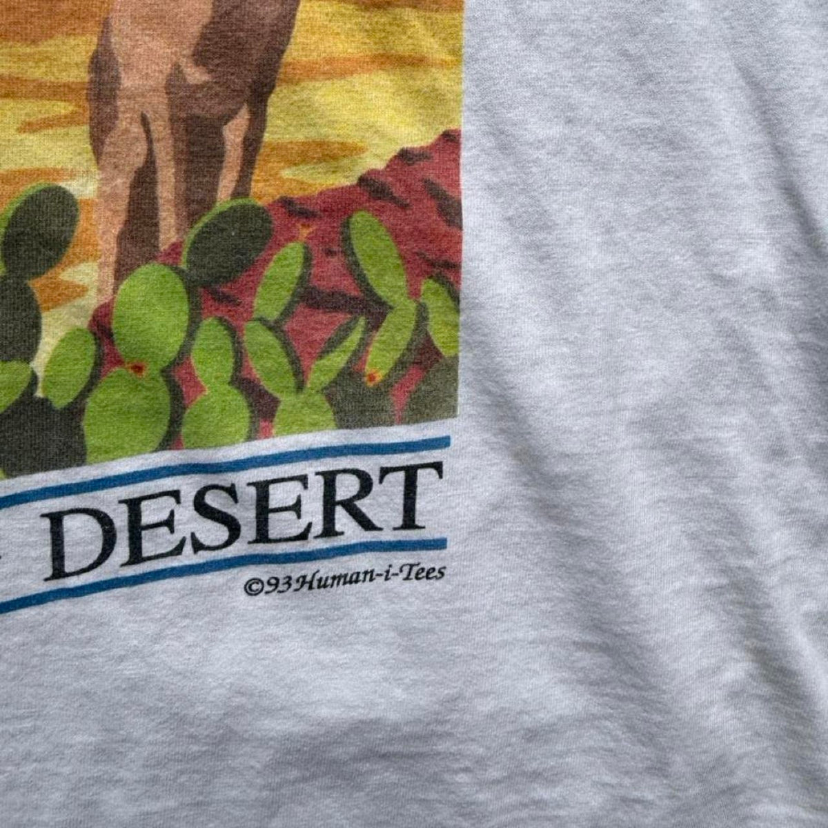 Vintage 90s The Living Desert Animal Nature Wolf T-Shirt - X-Large