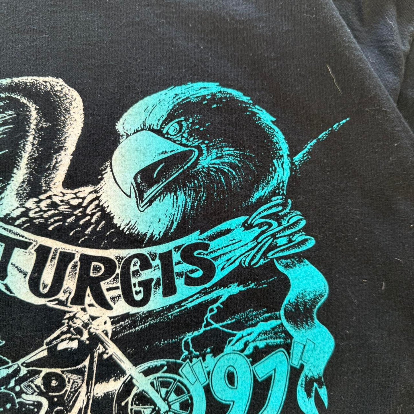 Vintage 1997 Sturgis Black Hills Rally Biker Motorcycle T-Shirt - Large
