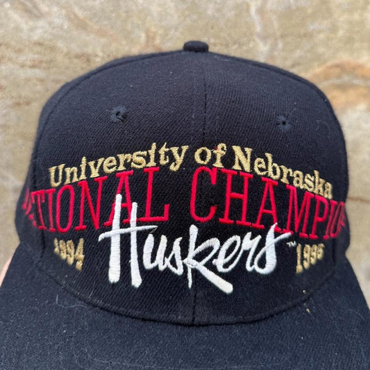 Vintage 90s Nebraska Nationals Champions Huskers Wrap Around Snapback