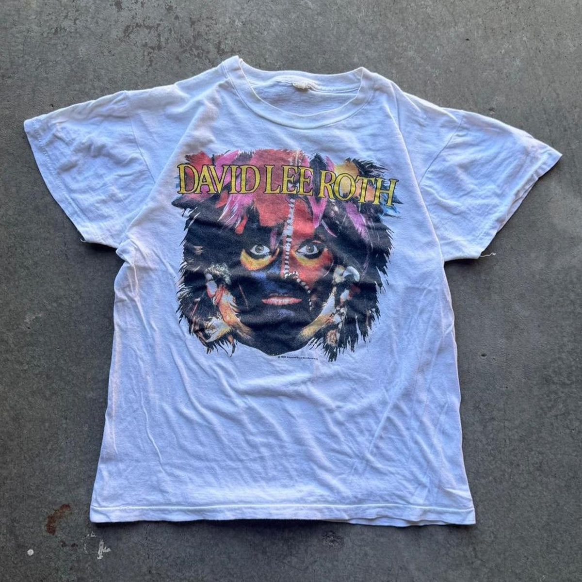 Vintage 80s David Lee Roth The World Tour Band T-Shirt - Large