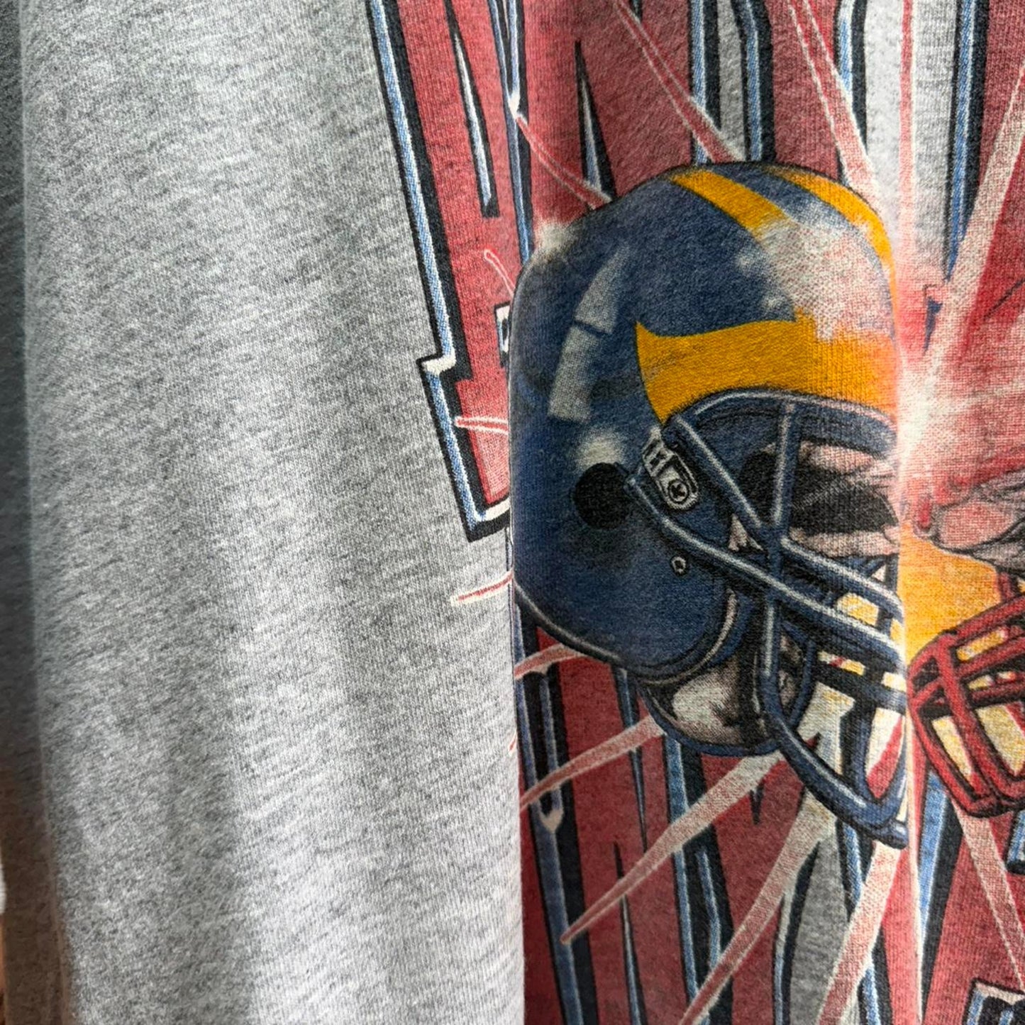 Vintage 90s Nebraska Huskers VS Michigan Helmet Football T-Shirt - X-Large