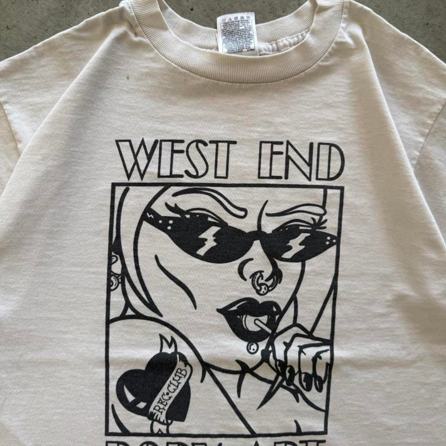 Vintage 90s West End Body Art Piercing and Tattoo T-Shirt - Medium
