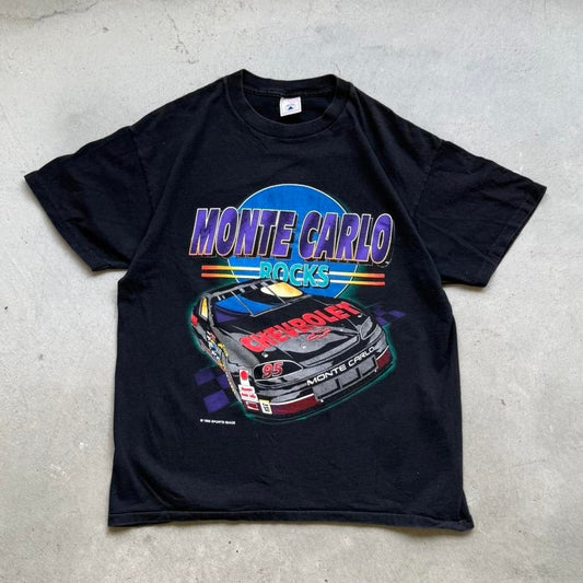 Vintage 90s Monte Carlo Rocks Chevrolet Racing NASCAR T-Shirt - Large