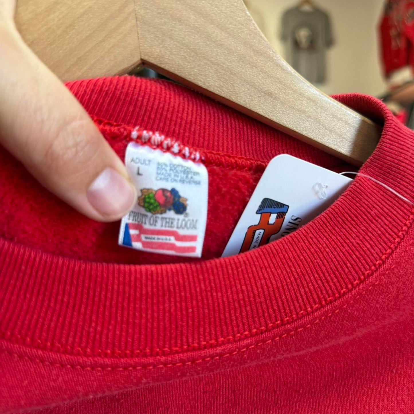Vintage 90s Nebraska Huskers Mom Plaid Crewneck