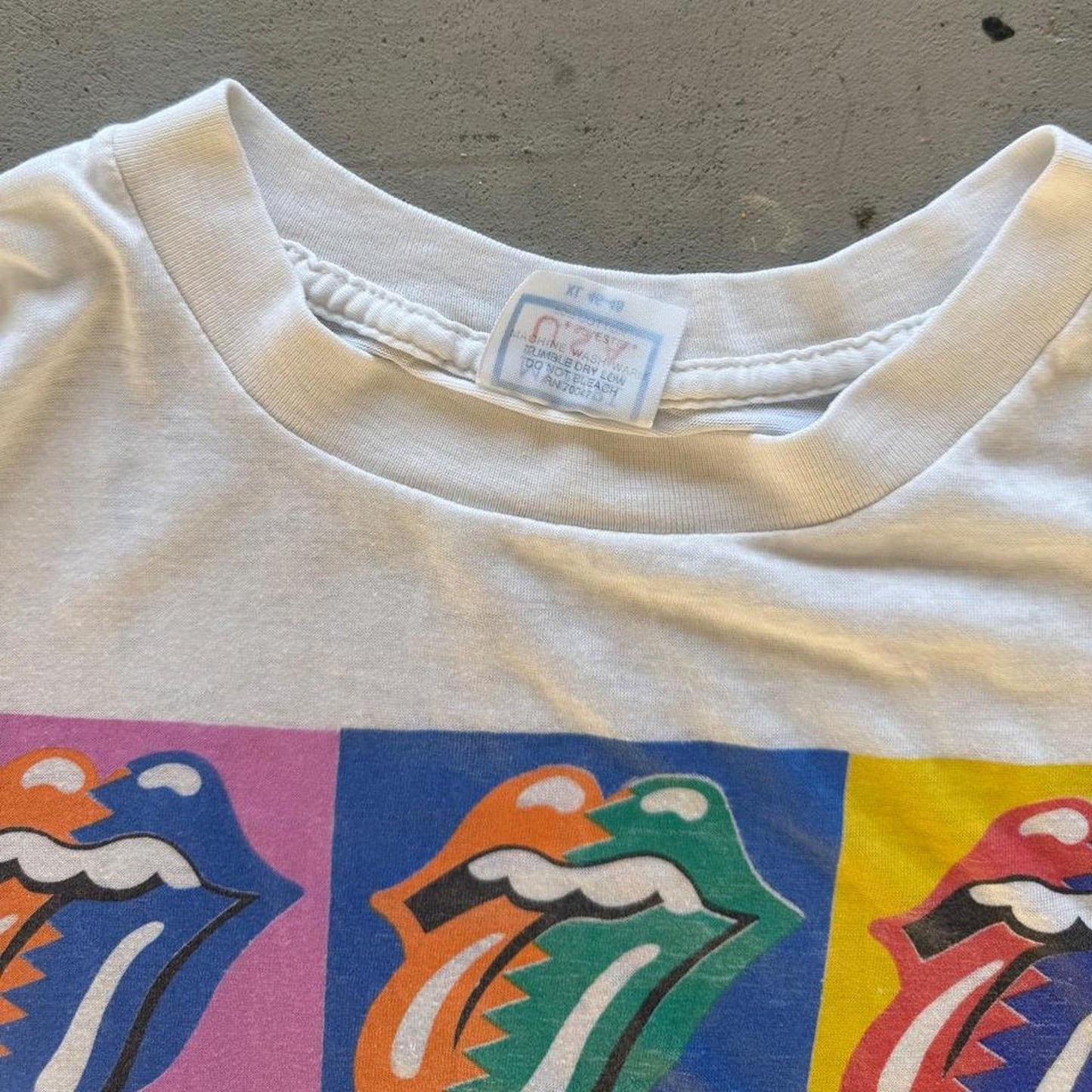 Vintage 1989 Rolling Stones Andy Warhol Art Band T-Shirt - X-Large