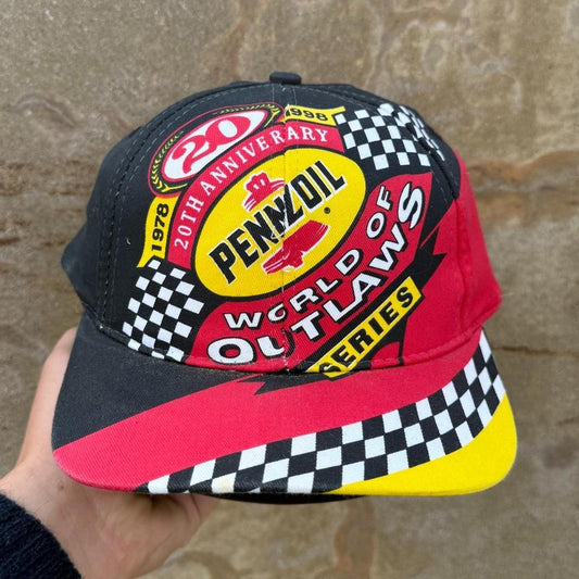 Vintage 1998 World Of Outlaws Pennzoil Racing Snapback