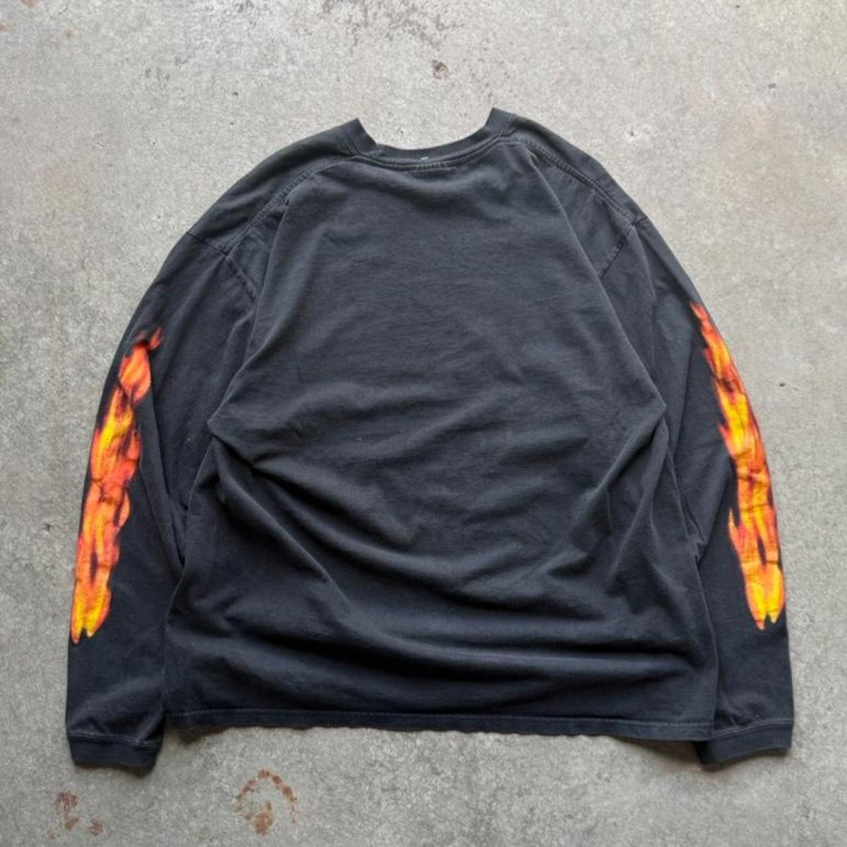 Vintage 90s Nebraska Huskers Flame Sleeve T-Shirt - Large