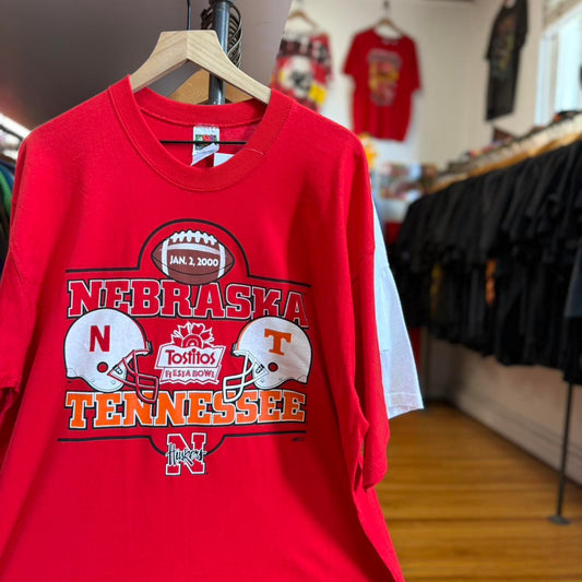 Vintage 90s Nebraska Huskers Tostitos Bowl Game T-Shirt