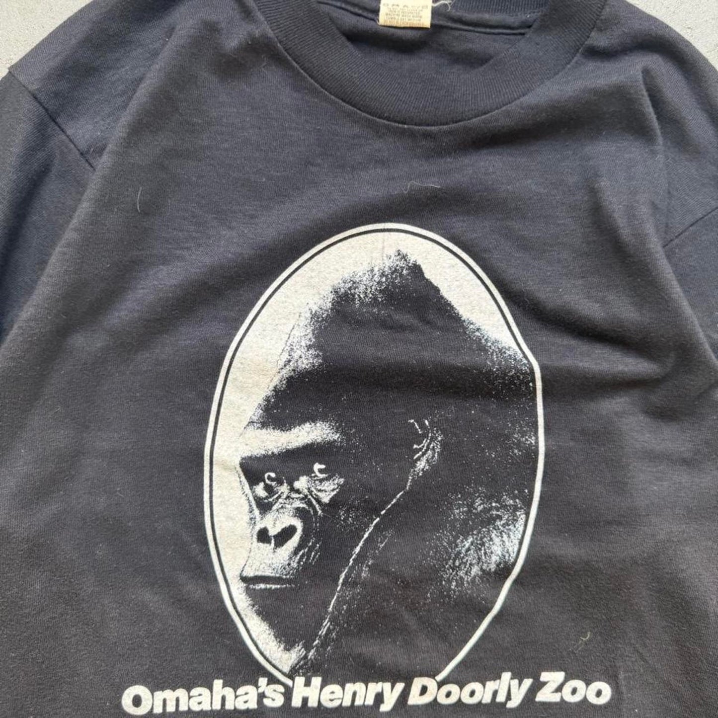 Vintage 80s Omaha Henry Doorly Zoo Thrilla Gorilla T-Shirt - Medium