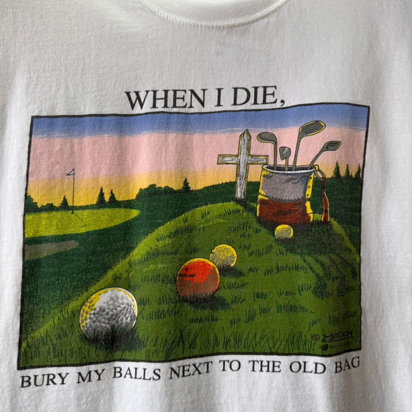Vintage 90s When I Die Golf Golfing T-Shirt - Medium