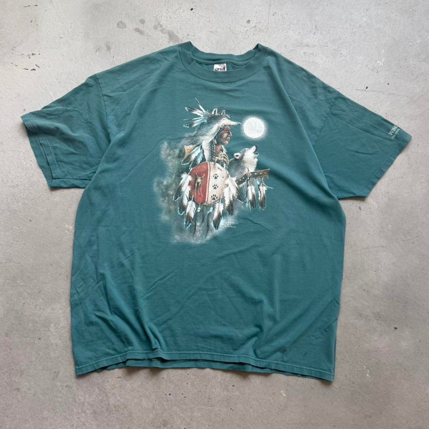 Vintage Native American Wolf Dreamcatcher T-Shirt - XX-Large