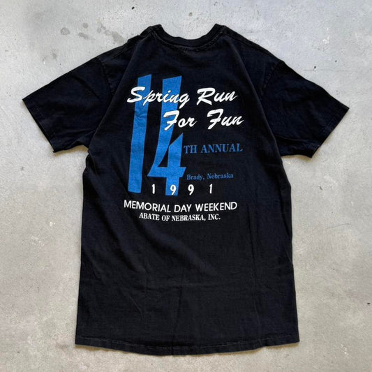 Vintage 1991 Spring Run for Fun Motorcycle Biker T-Shirt - X-Large