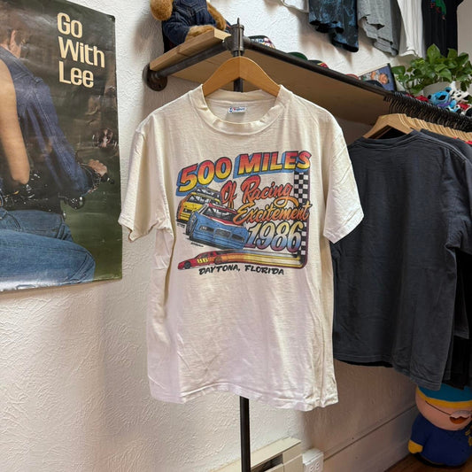 Vintage 80s Stock Car Racing Race Car T-Shirt - Large