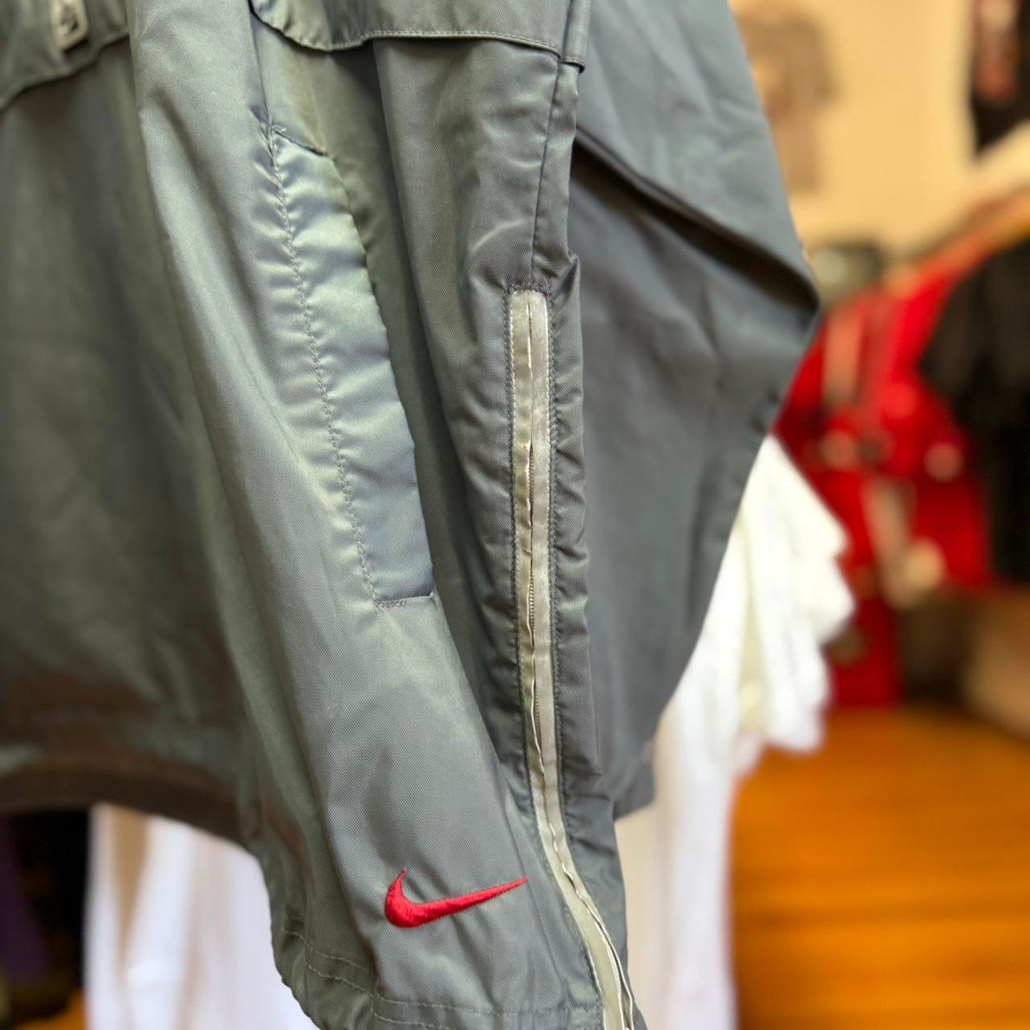 Vintage 90s Nike Center Swoosh Windbreaker Jacket - Large