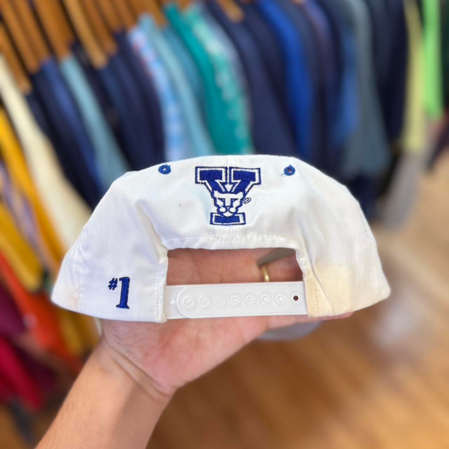 Vintage 90s Brigham Young Cougars 1 Apparel Snapback