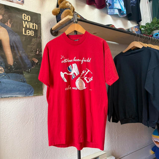 Vintage 90s Coca Cola Ottawa Beanfield Plane T-Shirt - X-Large