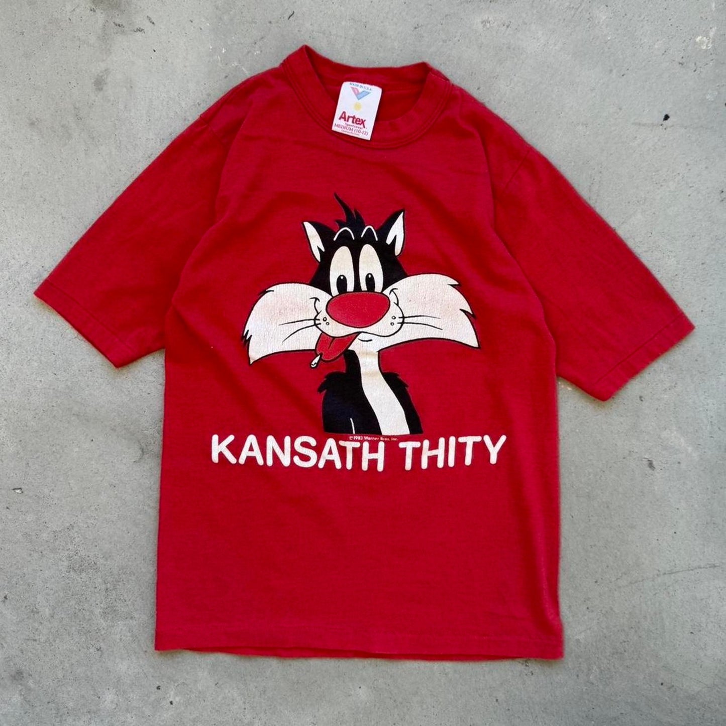 Vintage 90s Kansas City Looney Tunes T-Shirt - Kids Medium 10-12